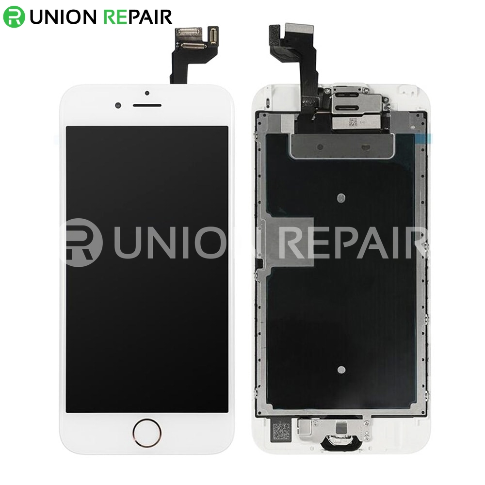 Replacement for iPhone 6S Plus LCD Screen Full Assembly with Gold Ring Home Button - White