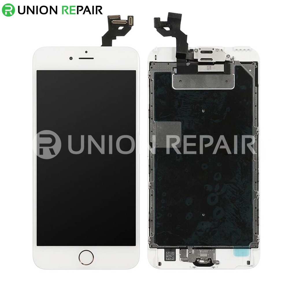Replacement for iPhone 6S Plus LCD Screen Full Assembly with Rose Ring Home Button - White