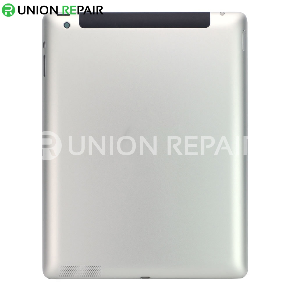 For Apple iPad 4 4th Cellular 4G A1460 Back Battery Cover Rear Housing Silver 