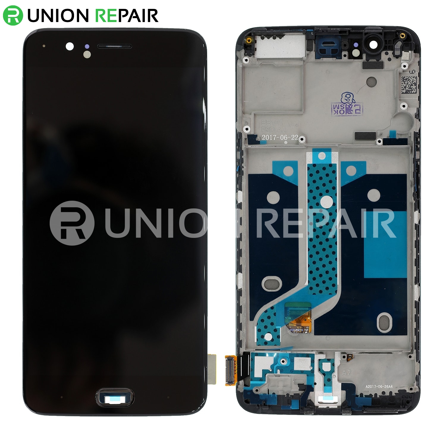 Replacement for OnePlus 5 LCD Screen Digitizer Assembly With Front Housing - Black