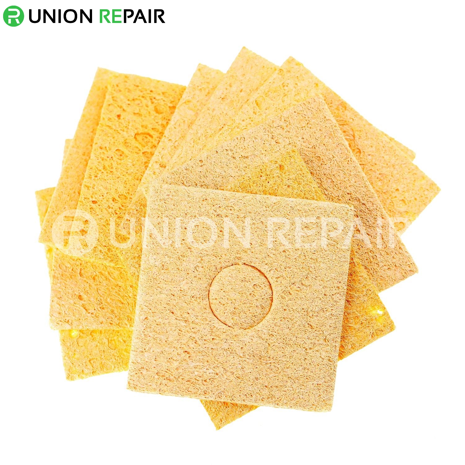 10pcs Soldering Iron Solder Tip Welding Cleaning Sponge Yellow Iron Cleaner BU 