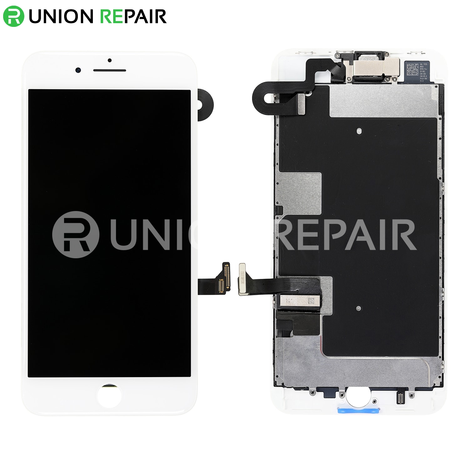 Screen Replacement Compatible with iPhone 8 Plus Full Assembly White LCD 3D Touch Display Digitizer with Sensors and Front Camera Fit Compatible with iPhone 8 Plus 