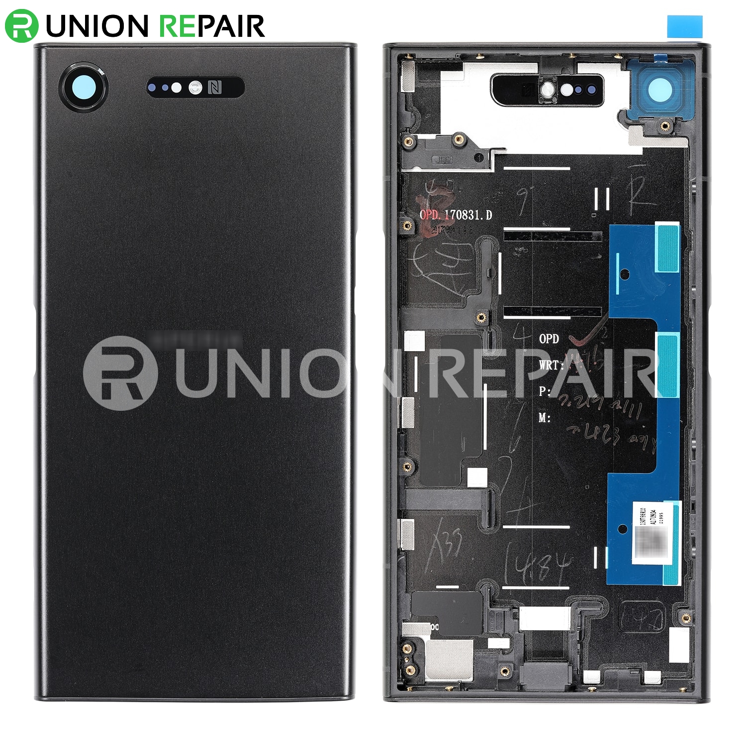 Onophoudelijk spanning procedure Replacement for Sony Xperia XZ1 Back Cover with Middle Frame - Black