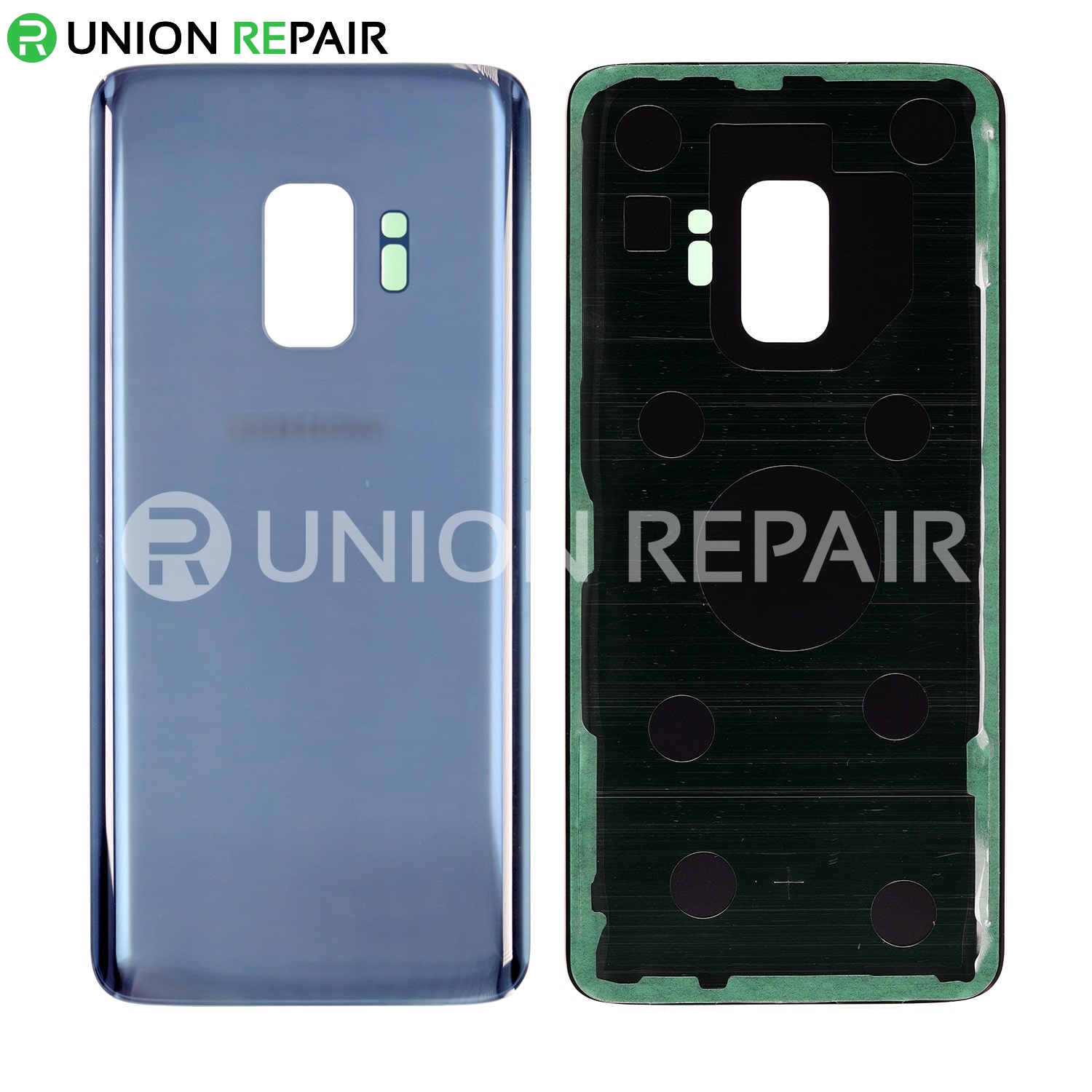 Aftermarket Rear Glass for Samsung Galaxy S9 with Glue Card Blue