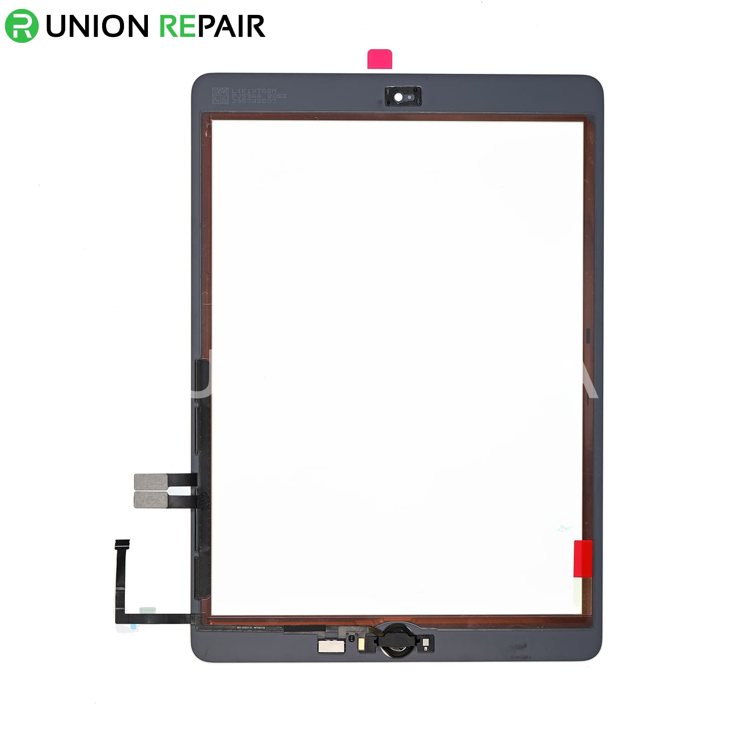 Replacement for iPad 6 Touch Screen Assembly with Silver Home Button Assembly - White