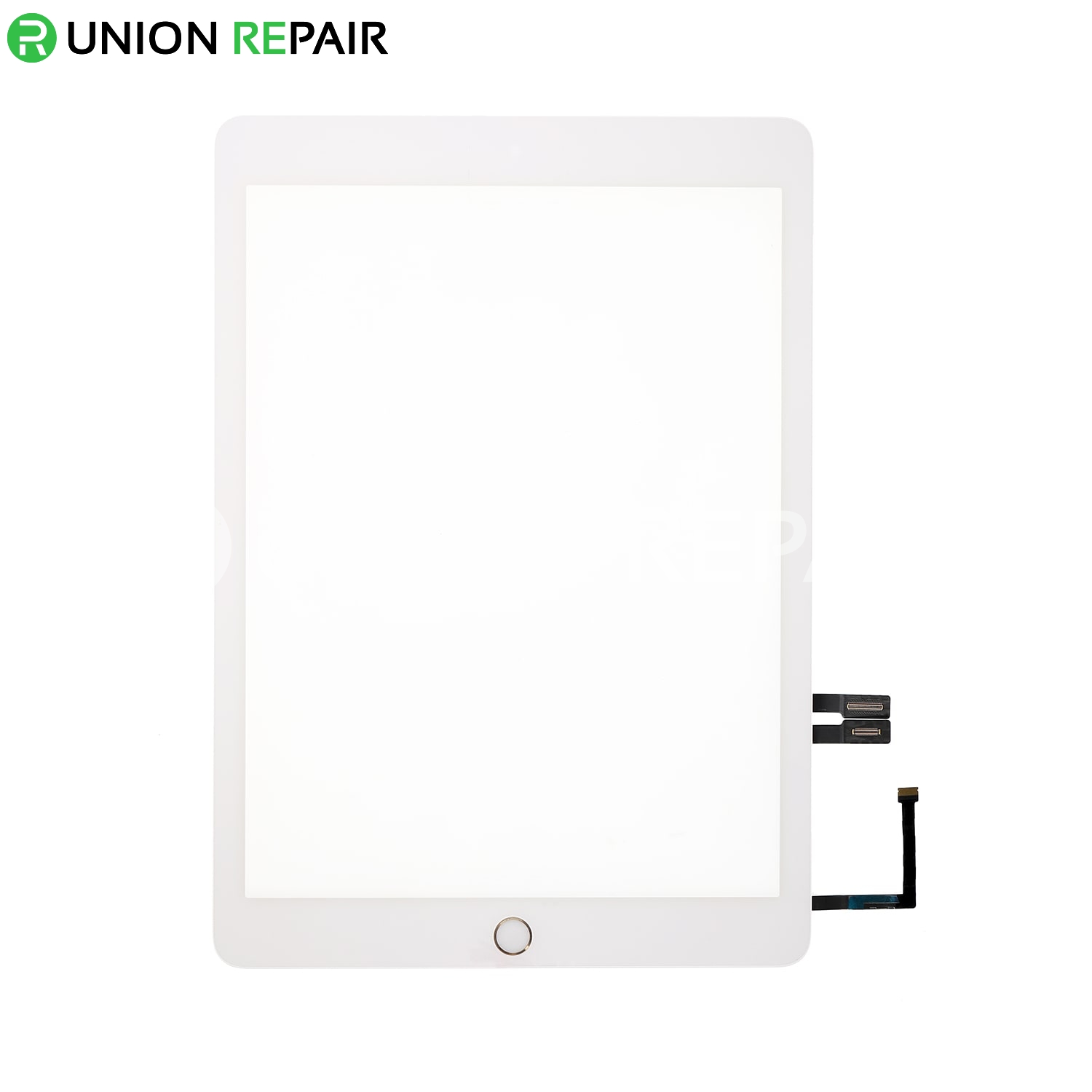 Replacement for iPad 6 Touch Screen Assembly with Gold Home Button Assembly - White