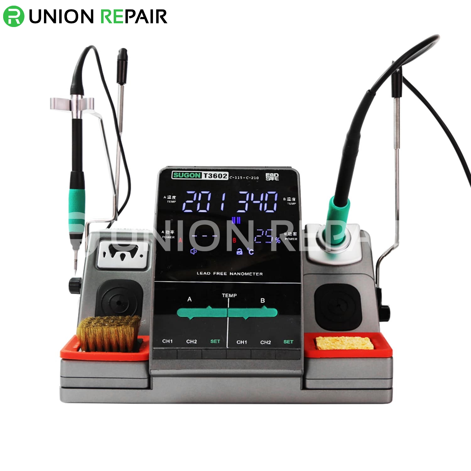 SuGon T3602 Nano 2in1 Soldering Rework Station with JBC C210 C115 Soldering Tips