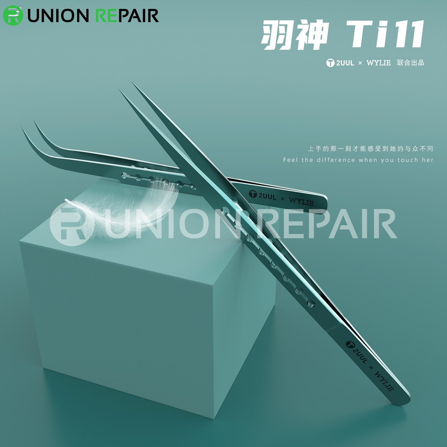 2UUL Titanium Alloy Ultralight Curved Tweezer Ti12