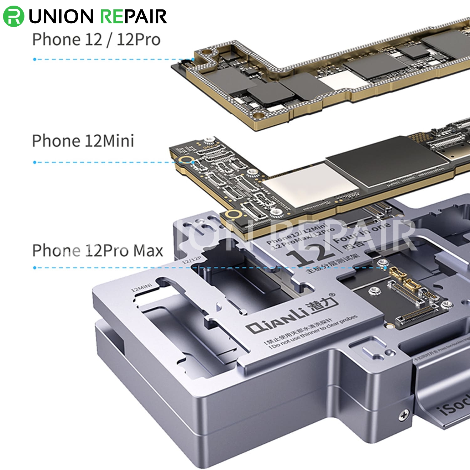 スマートフォン/携帯電話 携帯電話本体 QianLi ToolPlus iSocket 4in1 iPhone 12/12Mini/12Pro/12ProMax Board 