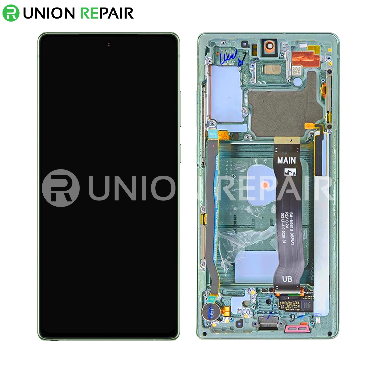Replacement for Samsung Galaxy Note 20 OLED Screen Assembly with Frame - Mystic Green