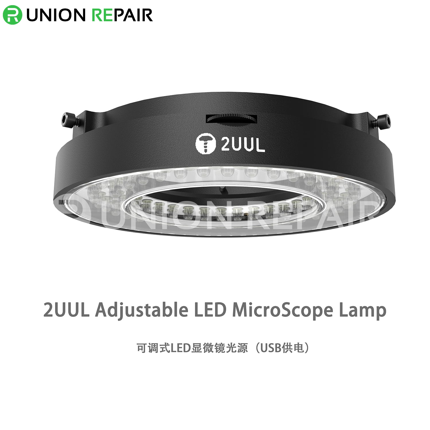 2UUL Black Adjustable LED MicroScope Lamp