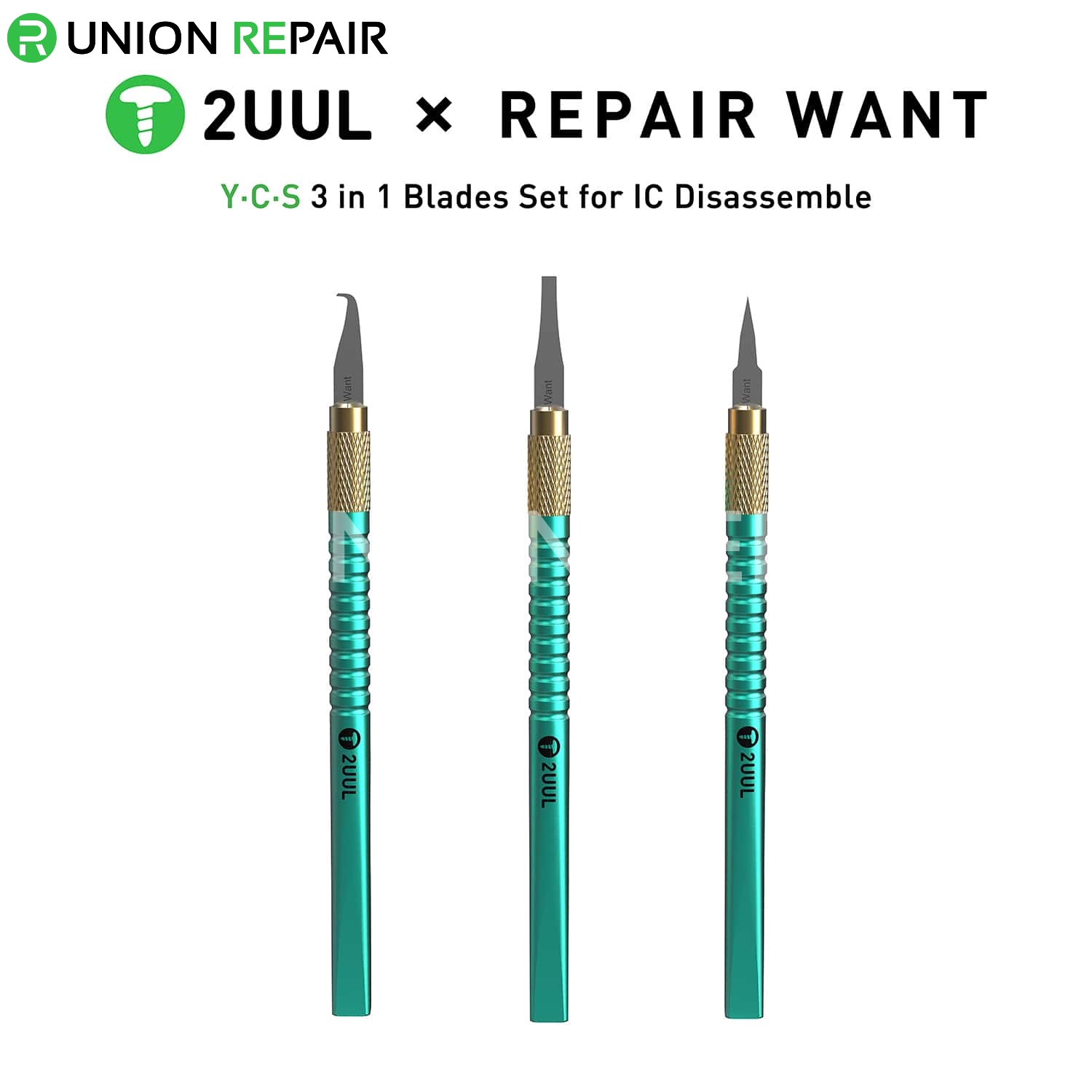 2UUL x Repair Want Y-C-S 3 in 1 Blades Set for IC Disassemble